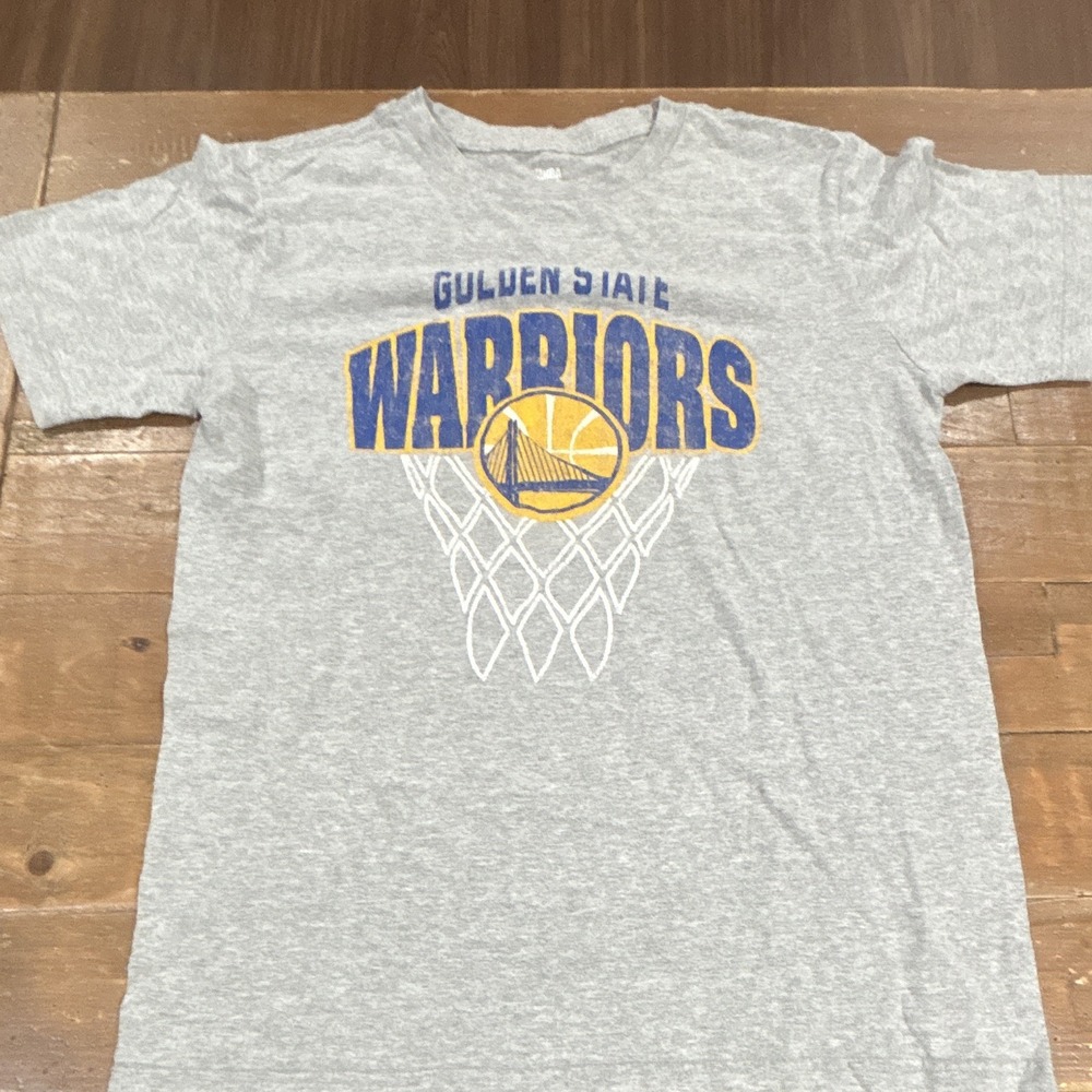 NBA Golden State Warriors Boys Youth XL Gray NBA Basketball Graphic T-Shirt